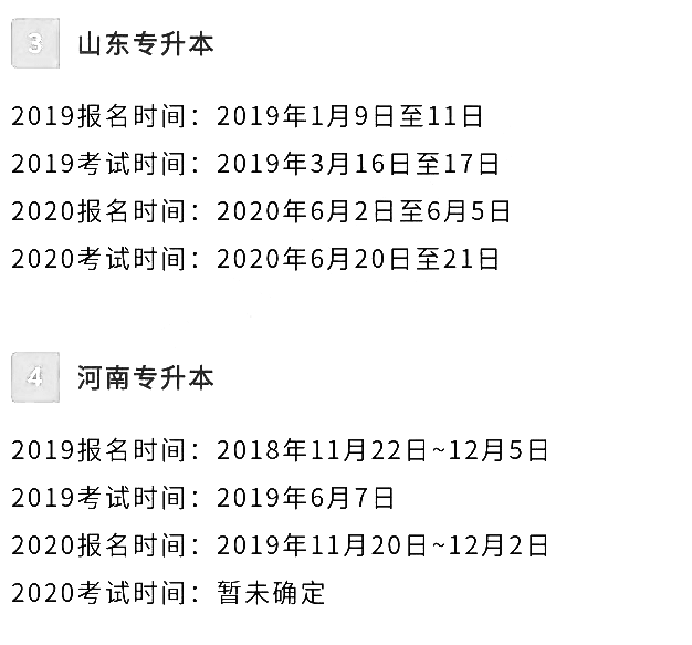 专升本报考时间