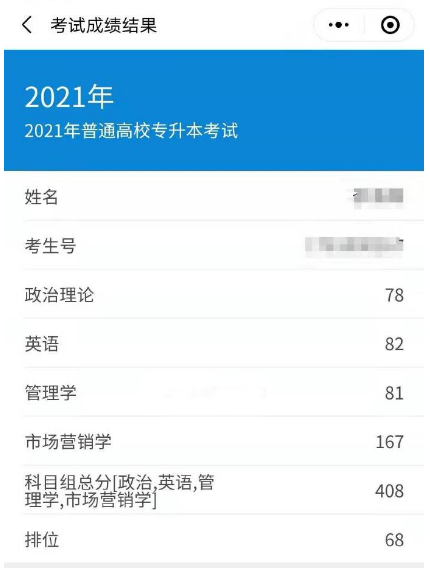 专升本成绩公布