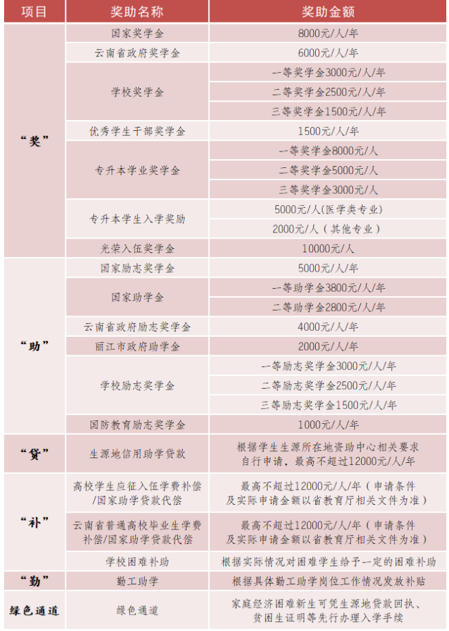 2022年丽江文化旅游学院专升本招生计划