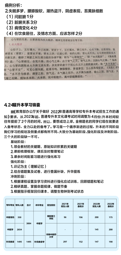 2023年河南专升本中医基础考试真题及分值
