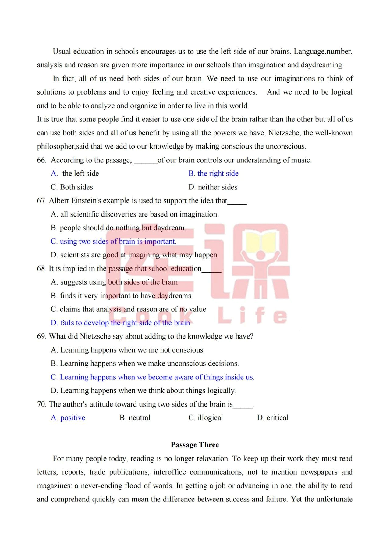 陕西专升本英语真题2023