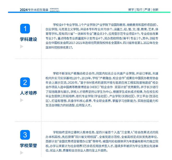 绵阳城市学院2024专升本招生指南