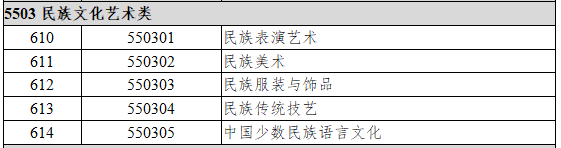 5503民族文化艺术类